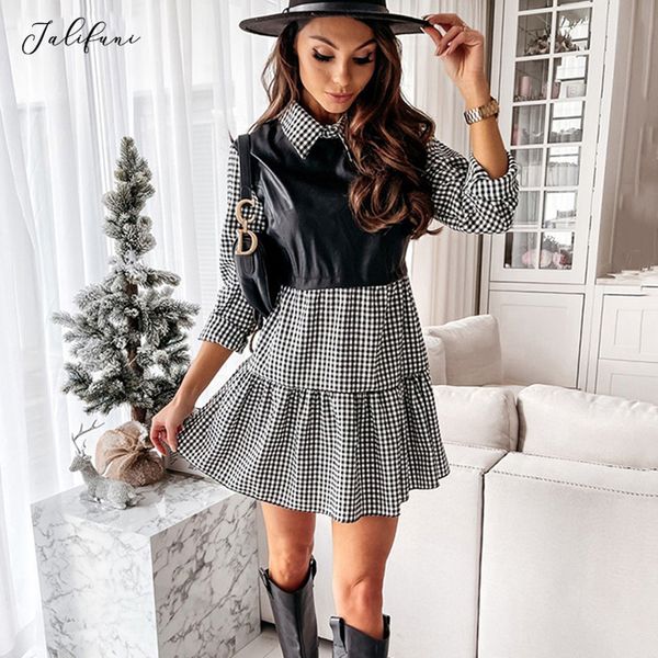 casual office pu faux leather black shirt dress patchwork chic fashion spring autumn a-line ruched dresses women clothing 210415, Black;gray
casual office pu faux leather black shirt dress patchwork chic fashion spring autumn a-line ruched dresses women clothing 210415, Black;gray