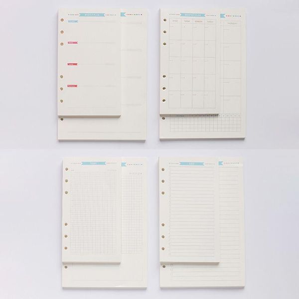 notepads holes refill inner paper week month plan to do list for a6 loose leaf notebook, Purple;pink
notepads holes refill inner paper week month plan to do list for a6 loose leaf notebook, Purple;pink