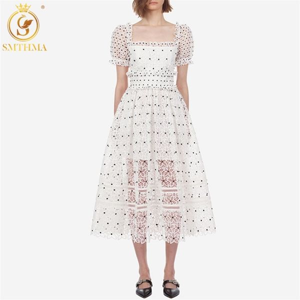 women high-quality summer dress fashion runway vintage flare sleeve white lace dresses vestidos 210520, Black;gray
women high-quality summer dress fashion runway vintage flare sleeve white lace dresses vestidos 210520, Black;gray