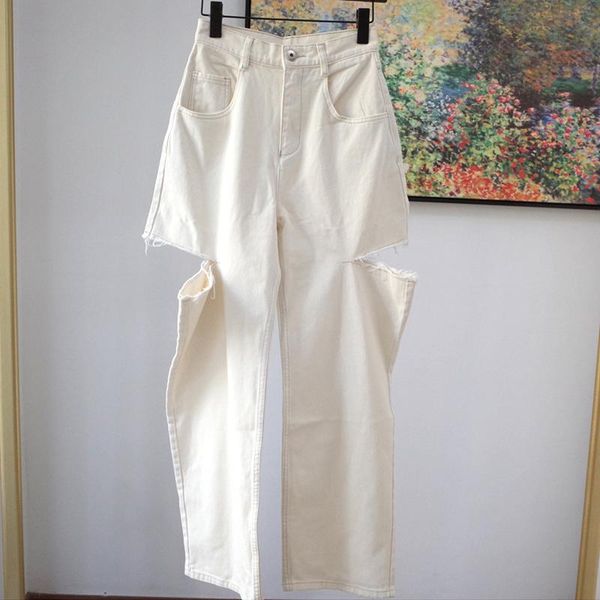 women's jeans women pants spring and summer hole thin fashion, Blue