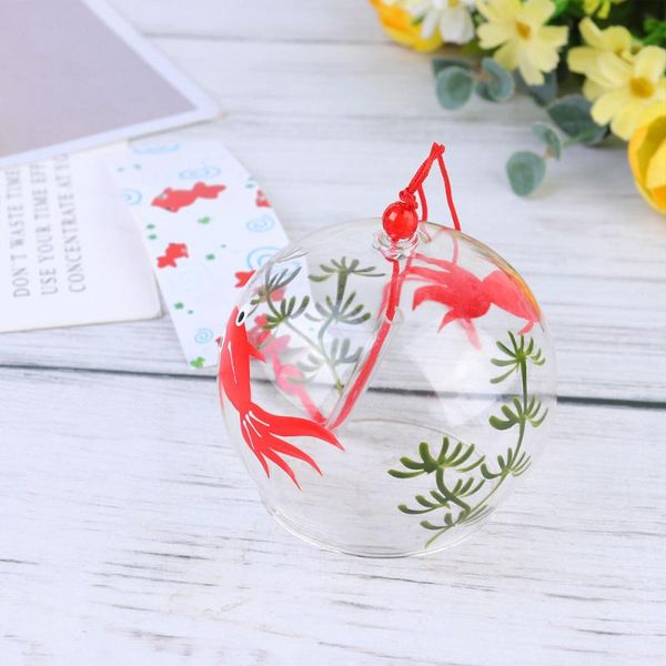 1pc japanese-style simple wind chime creative glass bell indoor decor pendant gift for friends lovers parents (red goldfish decorative objec
1pc japanese-style simple wind chime creative glass bell indoor decor pendant gift for friends lovers parents (red goldfish decorative objec
