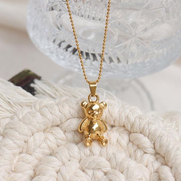 pendant necklaces 2021 girly cute three dimensional bear glossy sweater chain long necklace female titanium steel girlfriend gift jewelry, Silver
pendant necklaces 2021 girly cute three dimensional bear glossy sweater chain long necklace female titanium steel girlfriend gift jewelry, Silver