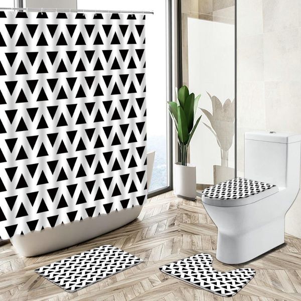black white geometry printing bathroom shower curtain set modern simple art non-slip pedestal rug toilet cover flannel home deco curtains
black white geometry printing bathroom shower curtain set modern simple art non-slip pedestal rug toilet cover flannel home deco curtains