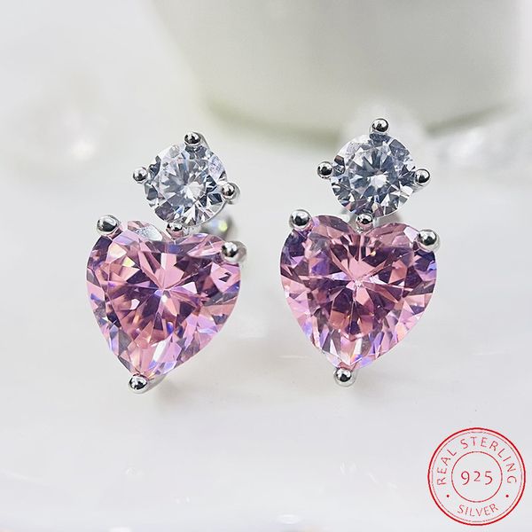 fashion 925 sterling silver love heart pink cz stud earrings for women engagement wedding jewelry gift xe081, Golden;silver
fashion 925 sterling silver love heart pink cz stud earrings for women engagement wedding jewelry gift xe081, Golden;silver