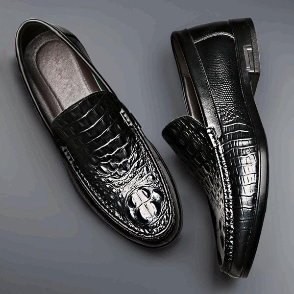 dress shoes crocodile print mens genuine leather for men oxford brown formal fashion loafers wedding classic shoe, Black
dress shoes crocodile print mens genuine leather for men oxford brown formal fashion loafers wedding classic shoe, Black