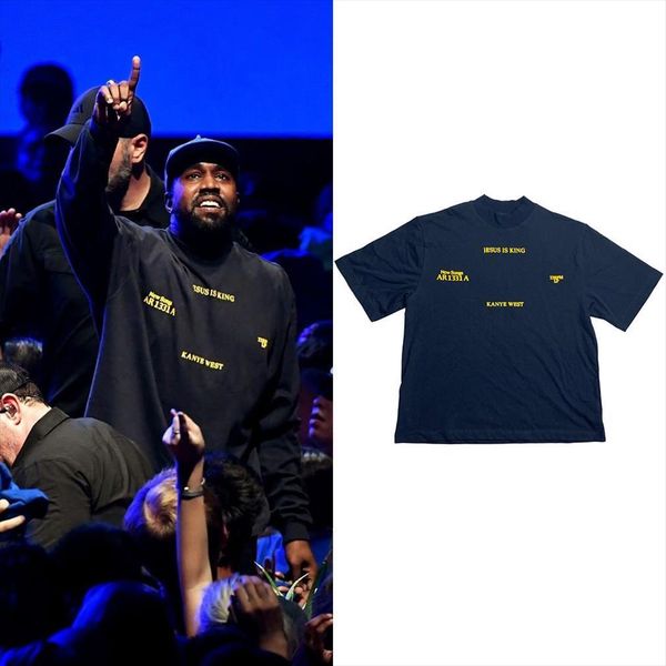 summer kanye west women mens jesus is king 1:1 tshirts short sleeve harajuku 100% cotton tees urban clothes, White;black
summer kanye west women mens jesus is king 1:1 tshirts short sleeve harajuku 100% cotton tees urban clothes, White;black