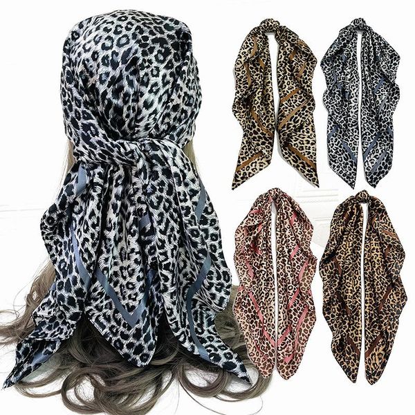 scarves women's silk scarf 90cm satin square leopard print muslim headscarf, Blue;gray
scarves women's silk scarf 90cm satin square leopard print muslim headscarf, Blue;gray