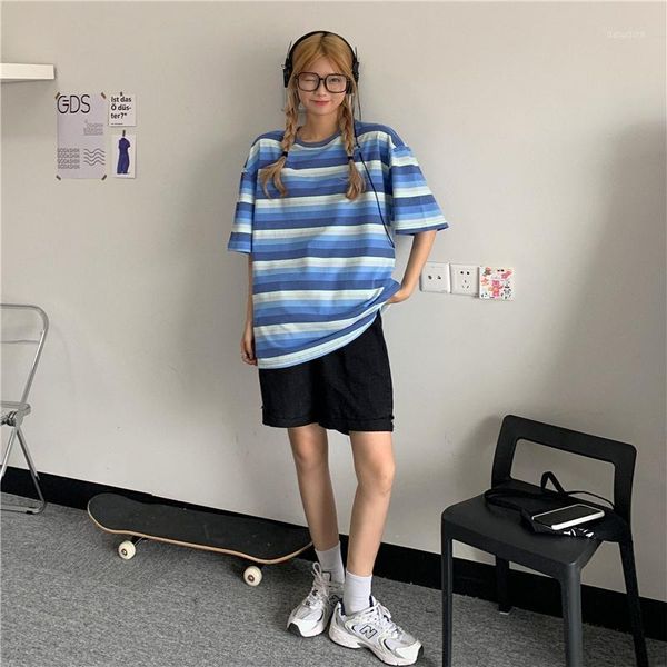 harajuku japanese retro striped hip hop t-shirt women's summer korean loose student chic all-match cotton clothes, White
harajuku japanese retro striped hip hop t-shirt women's summer korean loose student chic all-match cotton clothes, White