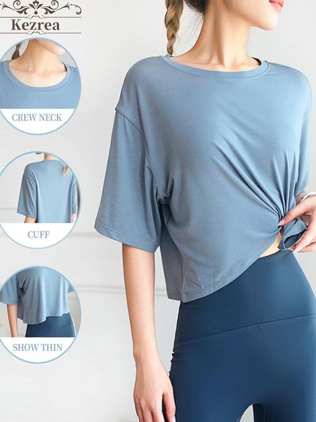yoga outfit kezrea women's shirt crop sports wear fitness gym clothing solid modal female clothes woman t-shirts short sleeve
yoga outfit kezrea women's shirt crop sports wear fitness gym clothing solid modal female clothes woman t-shirts short sleeve