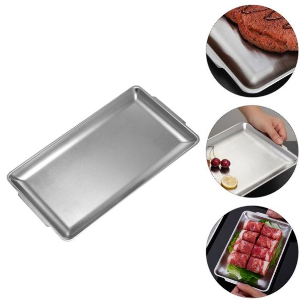 dishes & plates 1pc stainless steel container rustproof sushi plate practical barbecue pan
dishes & plates 1pc stainless steel container rustproof sushi plate practical barbecue pan