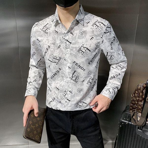 men's casual shirts 2021 fashion mens designer letter slim fit office heren overhemden kemeja pria korean yellow for, White;black
men's casual shirts 2021 fashion mens designer letter slim fit office heren overhemden kemeja pria korean yellow for, White;black
