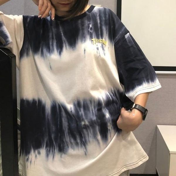 women's t-shirt 2021 summer casual tie-dye design harajuku face graphic streetwear oversize t shirts all-match round neck short sleeve, White
women's t-shirt 2021 summer casual tie-dye design harajuku face graphic streetwear oversize t shirts all-match round neck short sleeve, White