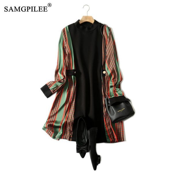 elegant dresses for women 2021 office lady a-line striped full sleeve plus size korean fashion clothing o-neck winter dress 4xl casual, Black;gray
elegant dresses for women 2021 office lady a-line striped full sleeve plus size korean fashion clothing o-neck winter dress 4xl casual, Black;gray