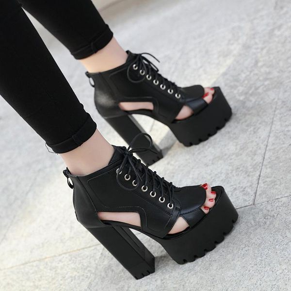 xibeilove 2021 fish mouth high-heeled sandals classic waterproof platform hollow tie zipper thick bottom nightclub shoes, Black
xibeilove 2021 fish mouth high-heeled sandals classic waterproof platform hollow tie zipper thick bottom nightclub shoes, Black