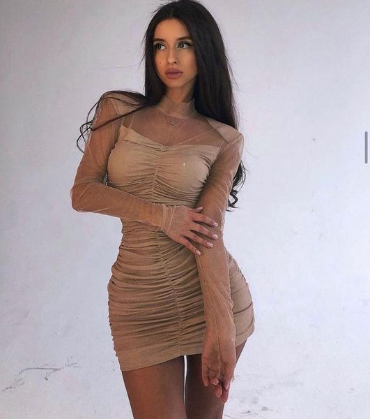 casual dresses women winter long sleeve mesh ruched glitter khaki bodycon bandage dress 2021 elegant evening party club vestidos, Black;gray
casual dresses women winter long sleeve mesh ruched glitter khaki bodycon bandage dress 2021 elegant evening party club vestidos, Black;gray
