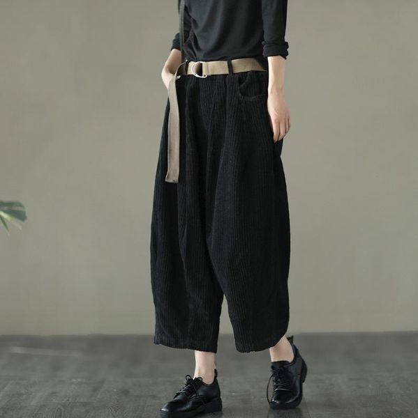 women's pants & capris women autumn 2021 retro elastic waist loose corduroy casual trousers ladies vintage all-match, Black;white
women's pants & capris women autumn 2021 retro elastic waist loose corduroy casual trousers ladies vintage all-match, Black;white