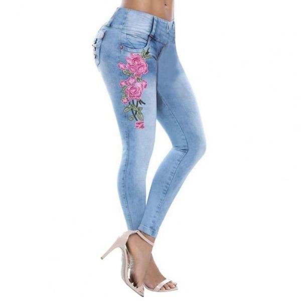 women's jeans women denim high waist floral embroidery pencil pants streetwear without belt ladies clothing 2021, Blue
women's jeans women denim high waist floral embroidery pencil pants streetwear without belt ladies clothing 2021, Blue