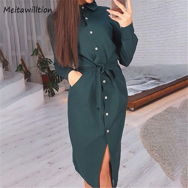casual dresses women long sleeve buttons shirt dress 2021 autumn solid turn-down collar elegant office, Black;gray
casual dresses women long sleeve buttons shirt dress 2021 autumn solid turn-down collar elegant office, Black;gray