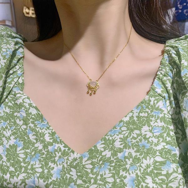 chains xiangyun ruyi safety long life lock necklace for women retro trendy light luxury ornament, Silver
chains xiangyun ruyi safety long life lock necklace for women retro trendy light luxury ornament, Silver