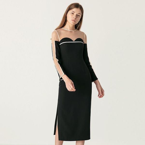 casual dresses yigelila arrivals fashion black dress full sleeves o-neck office lady mid-calf sheath women 65470, Black;gray
casual dresses yigelila arrivals fashion black dress full sleeves o-neck office lady mid-calf sheath women 65470, Black;gray