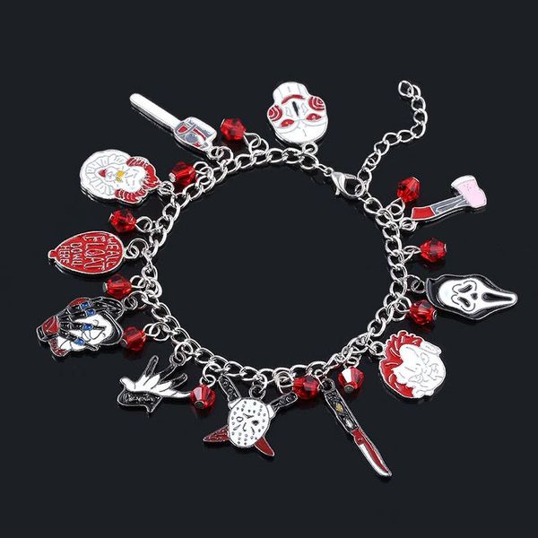 charm bracelets halloween bracelet ghost baby naughty clown back to the soul black friday horror men's and women's gift, Golden;silver
charm bracelets halloween bracelet ghost baby naughty clown back to the soul black friday horror men's and women's gift, Golden;silver