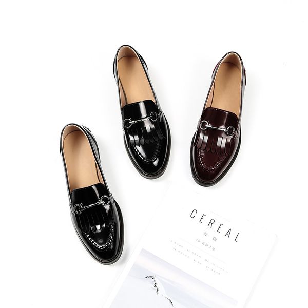 dress shoes genuine cow leather loafers for women soft penny oxford retro tassel big size 44-45 ww52, Black
dress shoes genuine cow leather loafers for women soft penny oxford retro tassel big size 44-45 ww52, Black