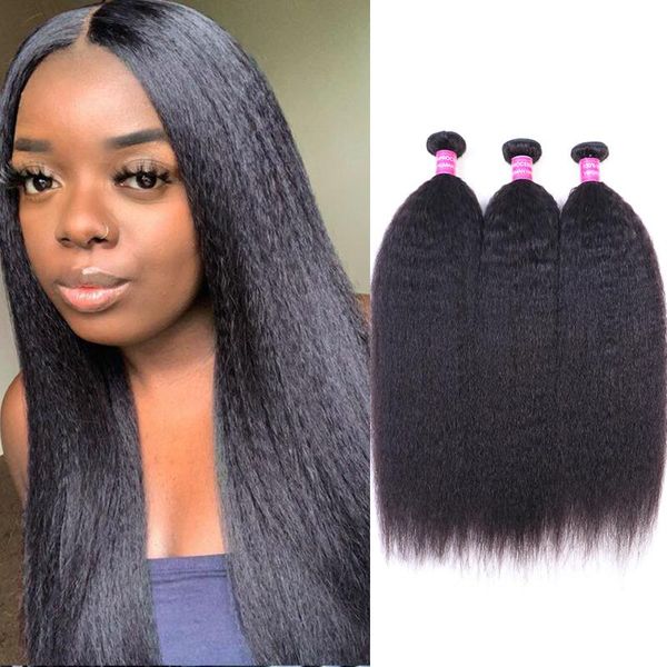 human hair bulks wigmy kinky straight bundles deal 10a yaki 4 unprocessed brazilian weave extensions, Black
human hair bulks wigmy kinky straight bundles deal 10a yaki 4 unprocessed brazilian weave extensions, Black