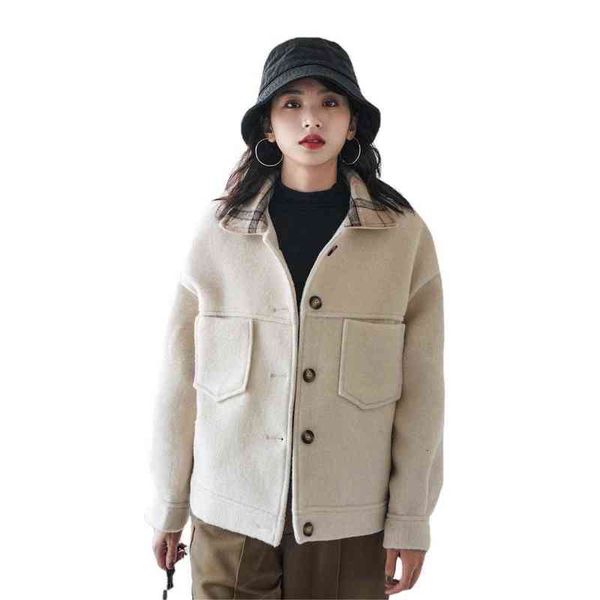 autumn and winter 2021 korean plaid splicing lapel small short tweed et women's, Black;brown
autumn and winter 2021 korean plaid splicing lapel small short tweed et women's, Black;brown