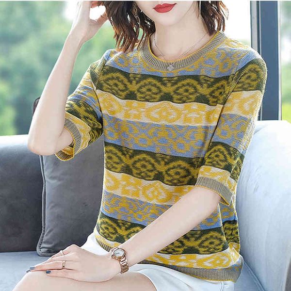 women's t-shirt vintage print summer short sleeve knitted women plus size 4xl ribbed knitwear fashion contrast color thin pul, White
women's t-shirt vintage print summer short sleeve knitted women plus size 4xl ribbed knitwear fashion contrast color thin pul, White