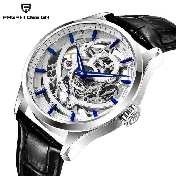 wristwatches pagani design men mechanical wristwatch skeleton tourbillon automatic watches mens luxury leather sport watch reloj hombre, Slivery;brown
wristwatches pagani design men mechanical wristwatch skeleton tourbillon automatic watches mens luxury leather sport watch reloj hombre, Slivery;brown