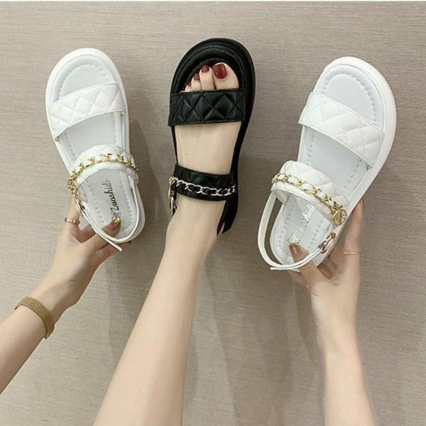 sandals leisure summer women solid fashion buckle strap back wedges word deduction chain med (3cm-5cm) thick bottom l7no, Black
sandals leisure summer women solid fashion buckle strap back wedges word deduction chain med (3cm-5cm) thick bottom l7no, Black