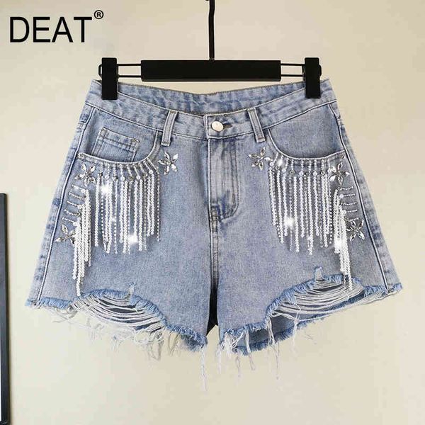 deat loose wide leg pants women rhinestone pearl tassel high waist denim shorts casual new fashion tide summer gd883 210428, White;black
deat loose wide leg pants women rhinestone pearl tassel high waist denim shorts casual new fashion tide summer gd883 210428, White;black
