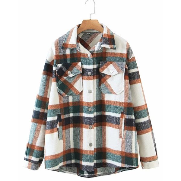 women's jackets vintage stylish orange and green plaid jacket coat women lapel collar long sleeve loose outerwear chic, Black;brown
women's jackets vintage stylish orange and green plaid jacket coat women lapel collar long sleeve loose outerwear chic, Black;brown