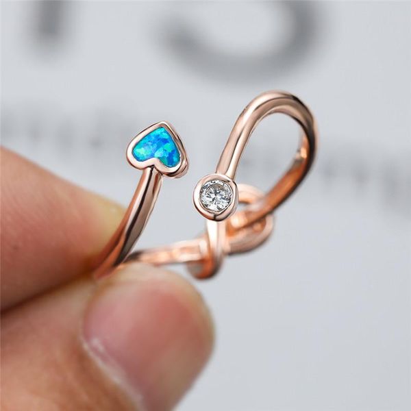 wedding rings rose gold silver color ring fashion crystal heart open engagement cute female blue white opal stone for women, Slivery;golden
wedding rings rose gold silver color ring fashion crystal heart open engagement cute female blue white opal stone for women, Slivery;golden