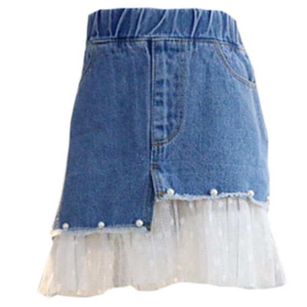 girls denim mesh skirt for children clothes 2021 summer baby kids beading patchwork a-line skirts, Blue
girls denim mesh skirt for children clothes 2021 summer baby kids beading patchwork a-line skirts, Blue