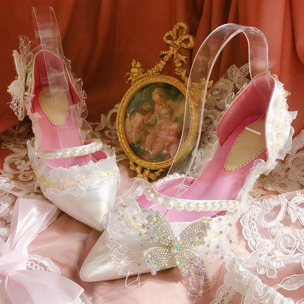 princess style pearl butterfly fairy bride shallow mouth pointed women's single shoes thin heel 2021 high summer one line dress, Black
princess style pearl butterfly fairy bride shallow mouth pointed women's single shoes thin heel 2021 high summer one line dress, Black