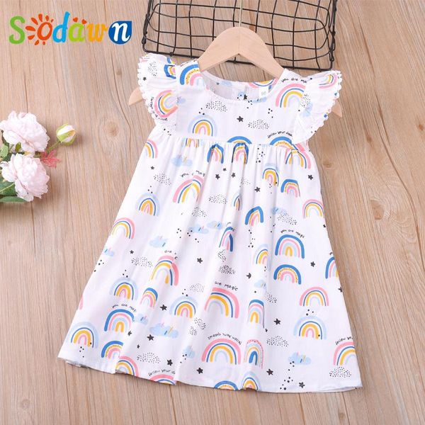 sodawn baby girl summer rainbow flying sleeve short dress children's girl's dresses, Red;yellow
sodawn baby girl summer rainbow flying sleeve short dress children's girl's dresses, Red;yellow