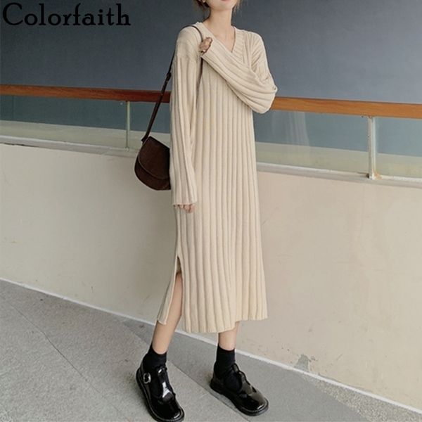 colorfaith new autumn winter women dresses knitting high waist oversize bottoming split fashionable lady long dress dr17101 210413, Black;gray
colorfaith new autumn winter women dresses knitting high waist oversize bottoming split fashionable lady long dress dr17101 210413, Black;gray