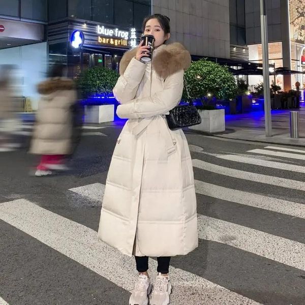 women's down & parkas heydress 2021 women winter elegant thick warm long coats female fur collar sashe a-line lady korean hooded outerw, Black
women's down & parkas heydress 2021 women winter elegant thick warm long coats female fur collar sashe a-line lady korean hooded outerw, Black