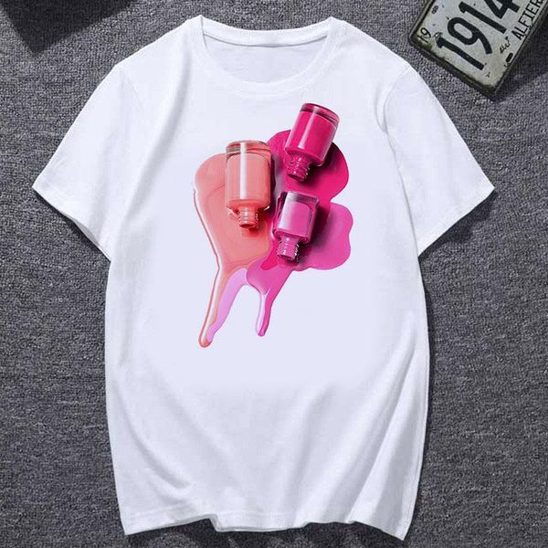 summer fashion t shirt color nail polish short sleeves colorful candy t-shirt women casual harajuku female women's, White
summer fashion t shirt color nail polish short sleeves colorful candy t-shirt women casual harajuku female women's, White