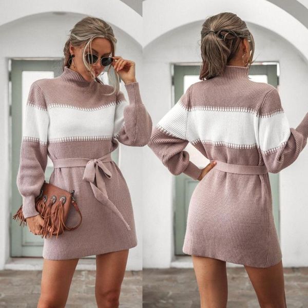 elegant ladies 2021 autumn winter sweater dress women casual half neck long sleeve knitted slim bind design dresses, Black;gray
elegant ladies 2021 autumn winter sweater dress women casual half neck long sleeve knitted slim bind design dresses, Black;gray