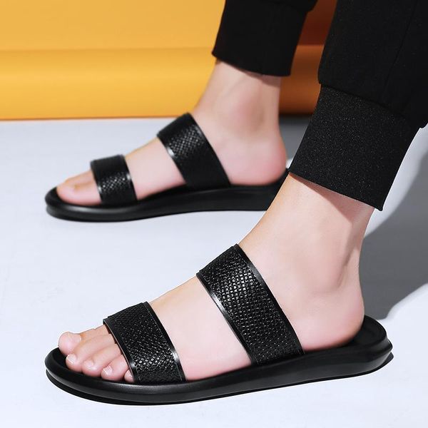 slippers fashion summer men sandals genuine leather shoes casual sandalias outdoor beach design men's, Black
slippers fashion summer men sandals genuine leather shoes casual sandalias outdoor beach design men's, Black