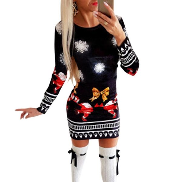 casual dresses 2022 christmas lady dress snowflake pattern miniskirt autumn winter long-sleeved holiday dress, vestidos, Black;gray 
casual dresses 2022 christmas lady dress snowflake pattern miniskirt autumn winter long-sleeved holiday dress, vestidos, Black;gray