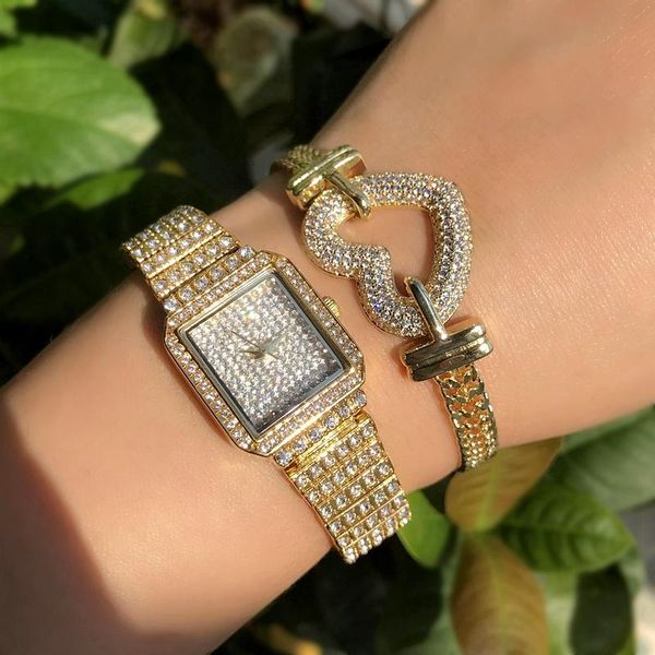 wristwatches luxury zircon watch for women fashion ladies gold square quartz movement waterproof watchs bracelets female iced out wristwatch, Slivery;brown
wristwatches luxury zircon watch for women fashion ladies gold square quartz movement waterproof watchs bracelets female iced out wristwatch, Slivery;brown