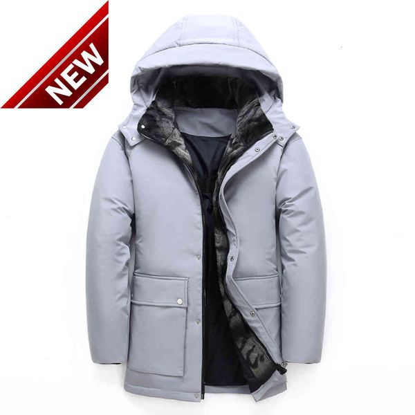 2021 winter new men's white duck down warm jacket fashion casual hooded thickened long coat male brand clothes, Black
2021 winter new men's white duck down warm jacket fashion casual hooded thickened long coat male brand clothes, Black