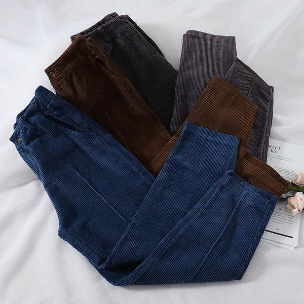 women's pants & capris 2021 fashion retro high waist loose corduroy autumn and winter trousers, Black;white
women's pants & capris 2021 fashion retro high waist loose corduroy autumn and winter trousers, Black;white