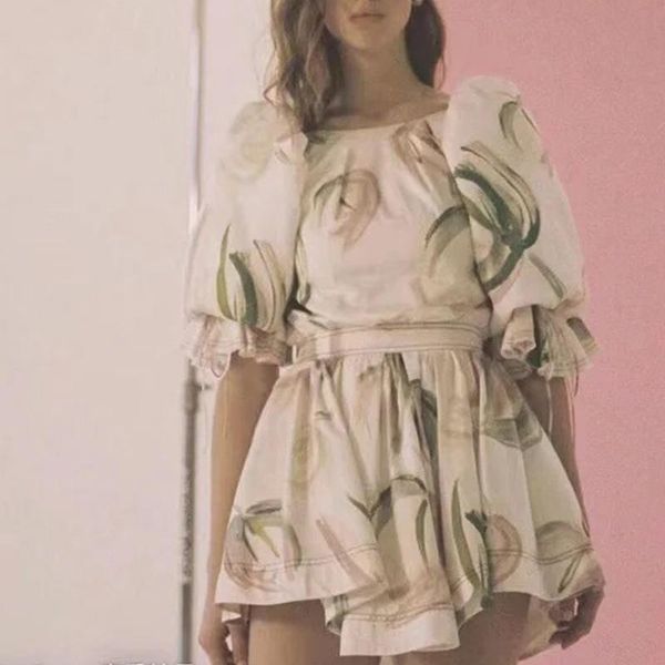 party dresses for women summer mini dress puff sleeve sweet floral printed robe vintage fashion o neck high waist vestidos mujer 2021, White;black
party dresses for women summer mini dress puff sleeve sweet floral printed robe vintage fashion o neck high waist vestidos mujer 2021, White;black