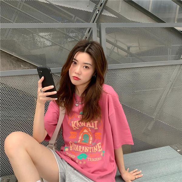 women's t-shirt harajuku shirt friends pink simplee t 2021 vintage grunge clothes for girls kpop korean clothing, White
women's t-shirt harajuku shirt friends pink simplee t 2021 vintage grunge clothes for girls kpop korean clothing, White