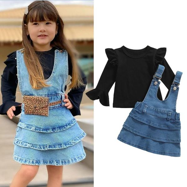 clothing sets 2pcs kids girls autumn outfits ruffle long sleeve + denim suspender skirts overalls fashion baby clothes 0-4y, White
clothing sets 2pcs kids girls autumn outfits ruffle long sleeve + denim suspender skirts overalls fashion baby clothes 0-4y, White