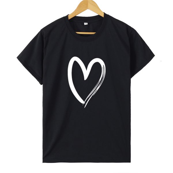 polo women's fashions heart print solid plus size female t-shirt basic down neck streetwear athletic clothes, White
polo women's fashions heart print solid plus size female t-shirt basic down neck streetwear athletic clothes, White